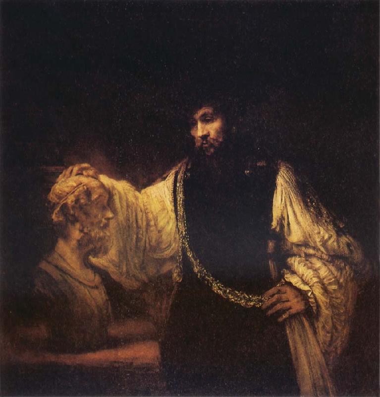 REMBRANDT Harmenszoon van Rijn Aristotle Contemplating the Bust of Homer Sweden oil painting art